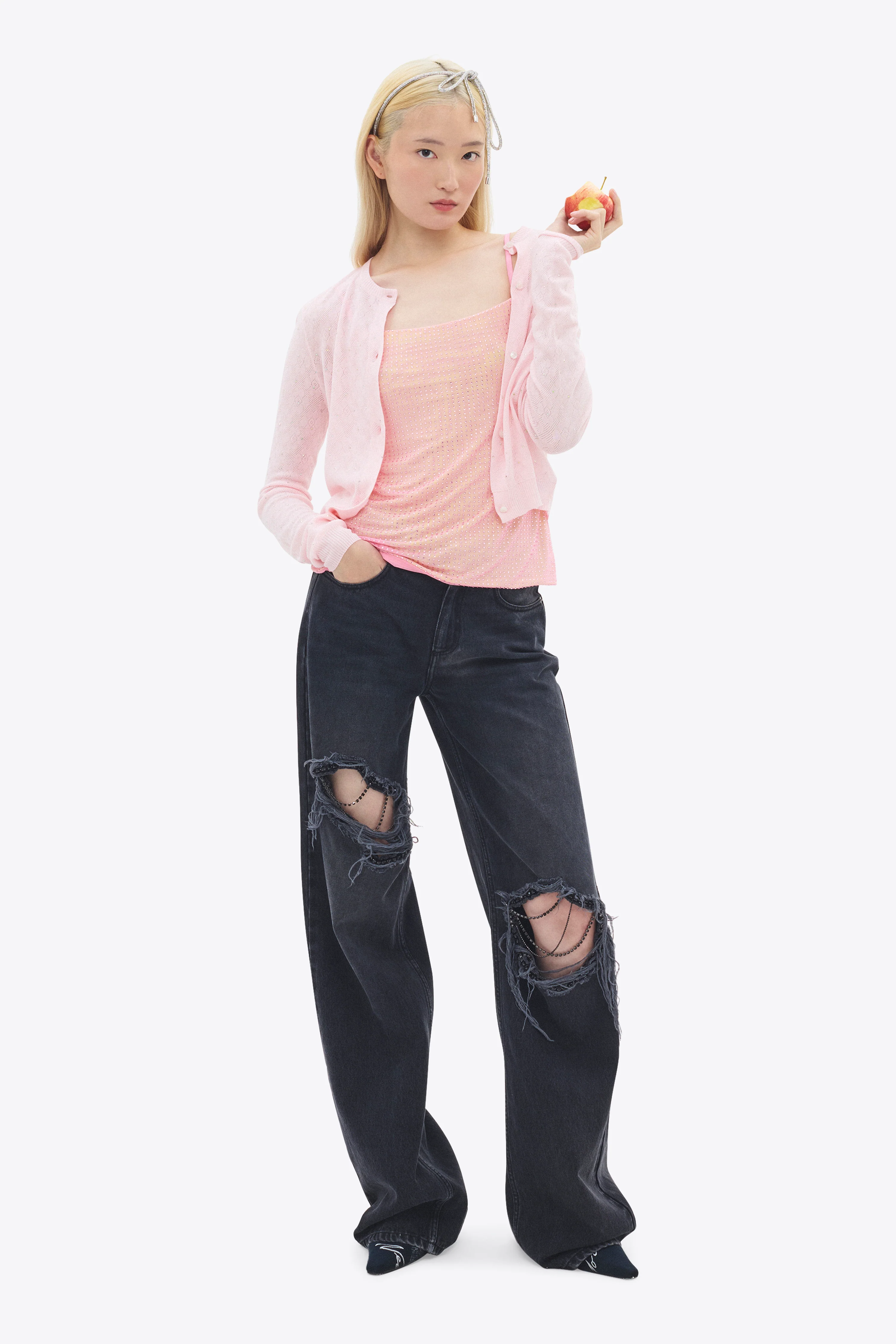 Girly Rib Knit Cardigan