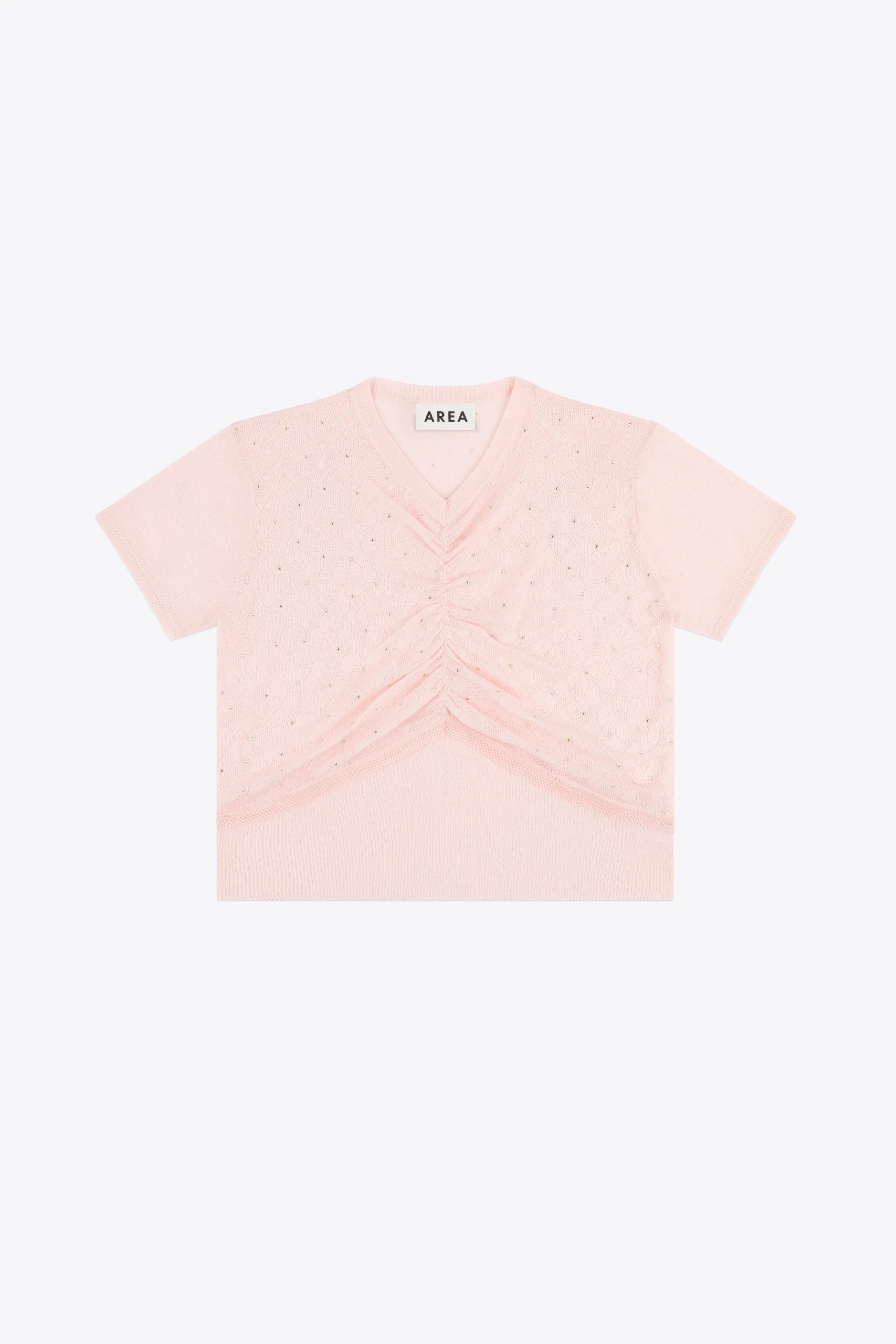 Girly Rib Knit Short Sleeve Top