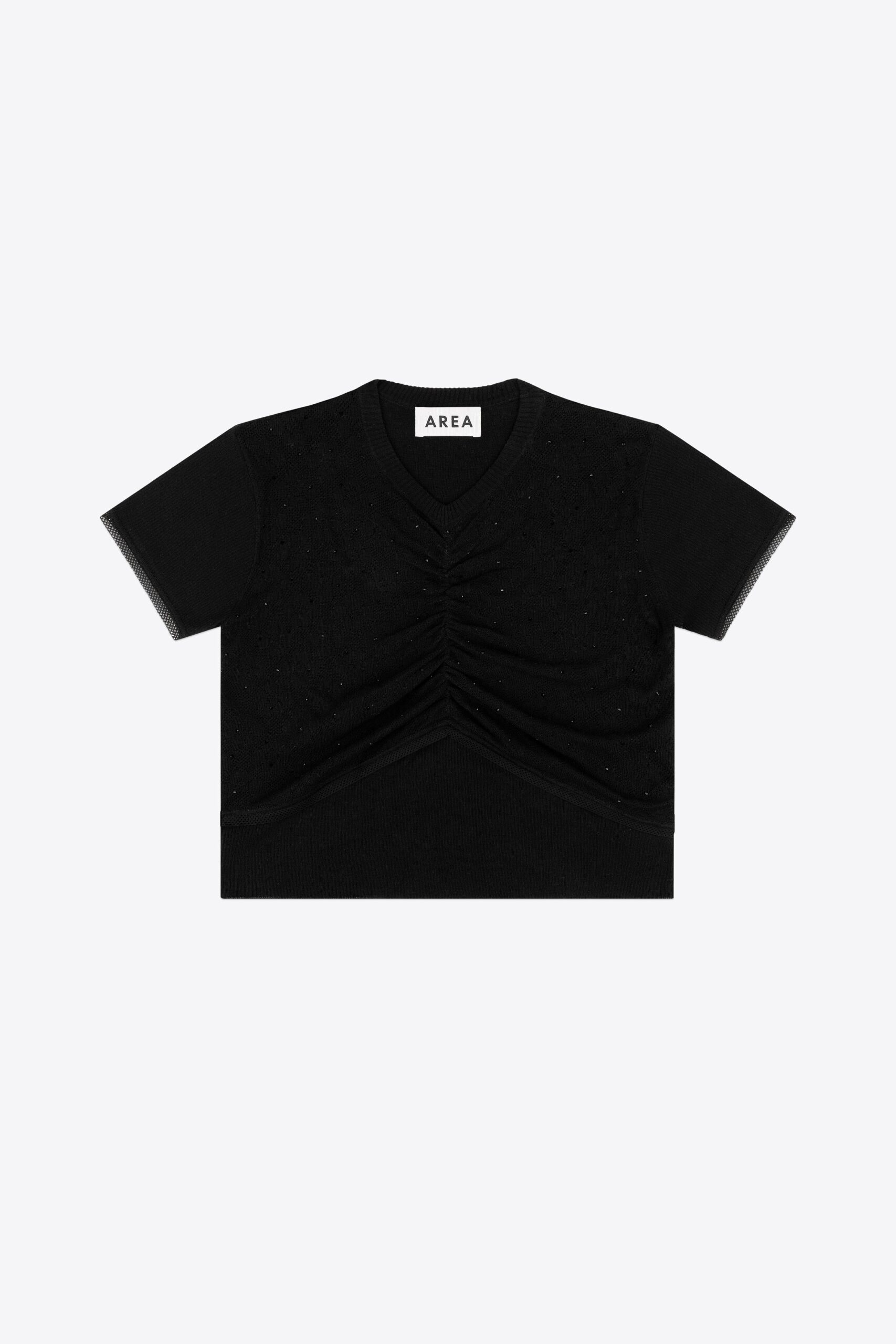Girly Rib Knit Short Sleeve Top