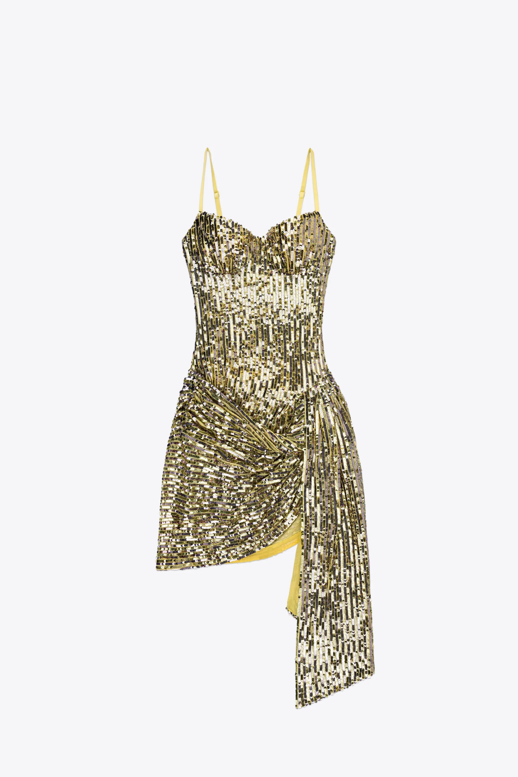 Wrapped Sequin Mini Dress