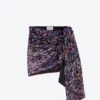 Wrapped Sequin Mini Skirt
