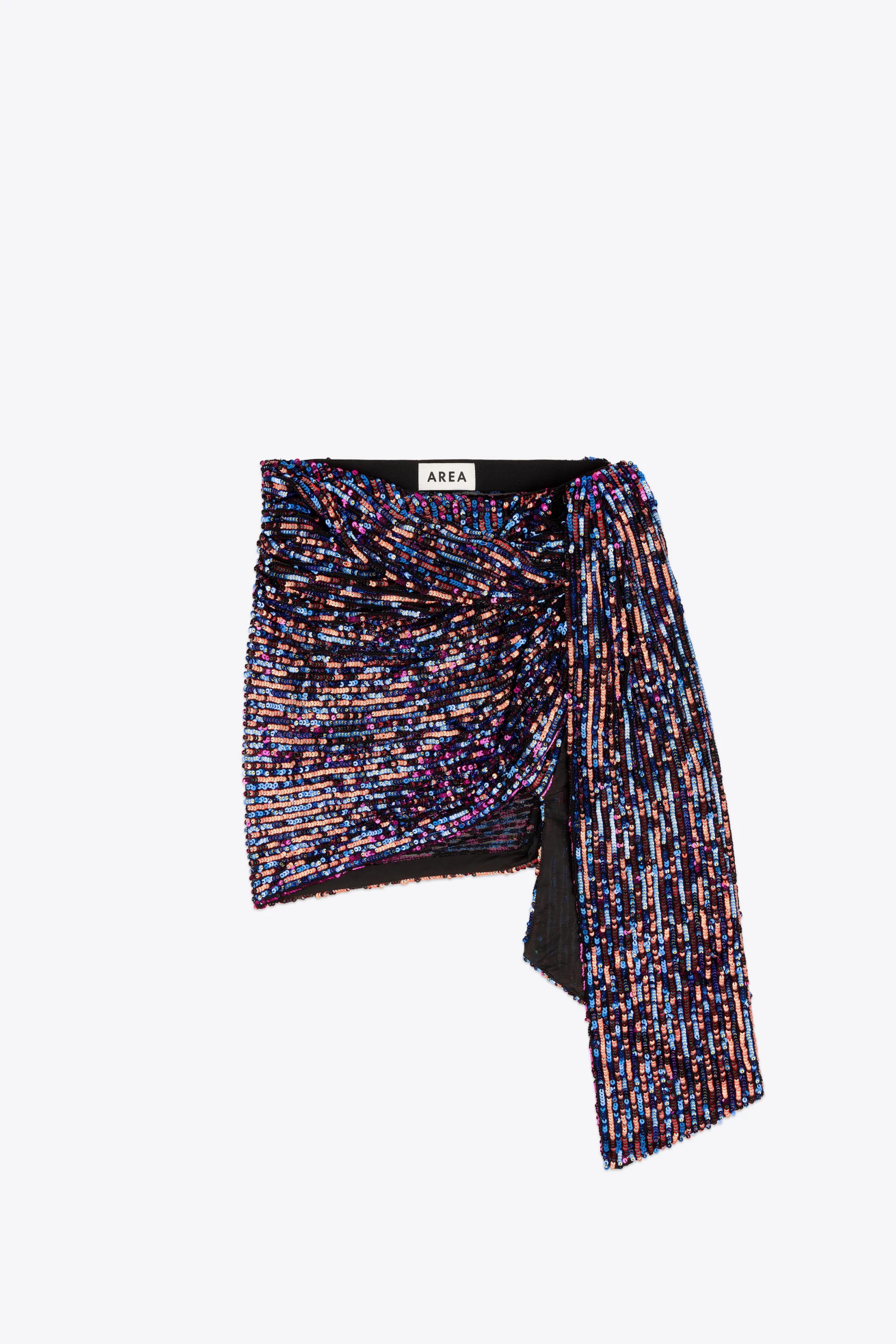 Wrapped Sequin Mini Skirt