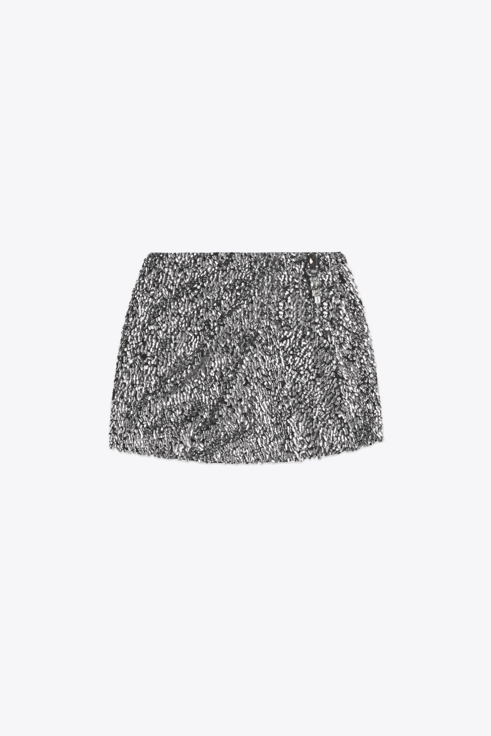 Crystal Cluster Sequin Mini Skirt