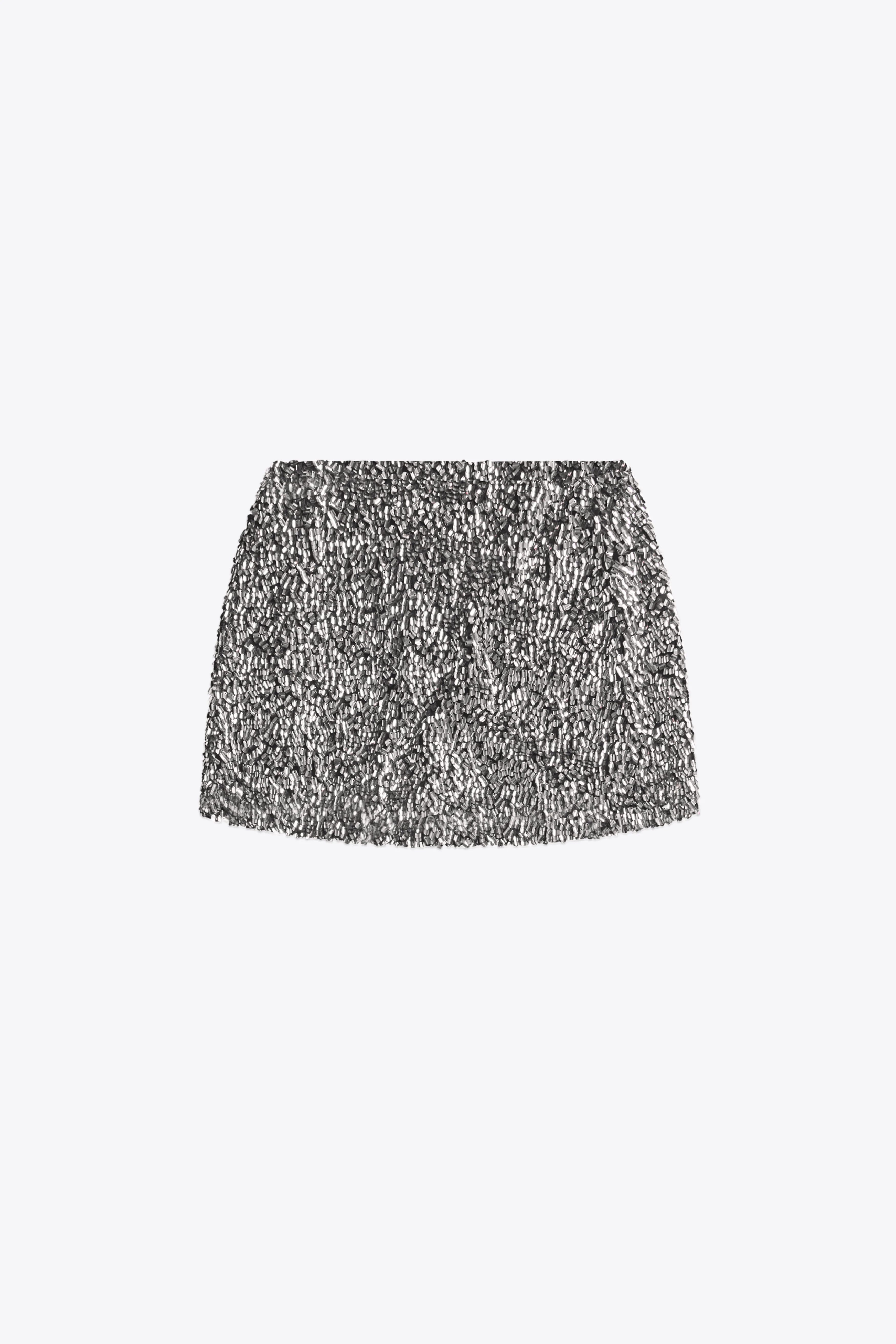 Crystal Cluster Sequin Mini Skirt
