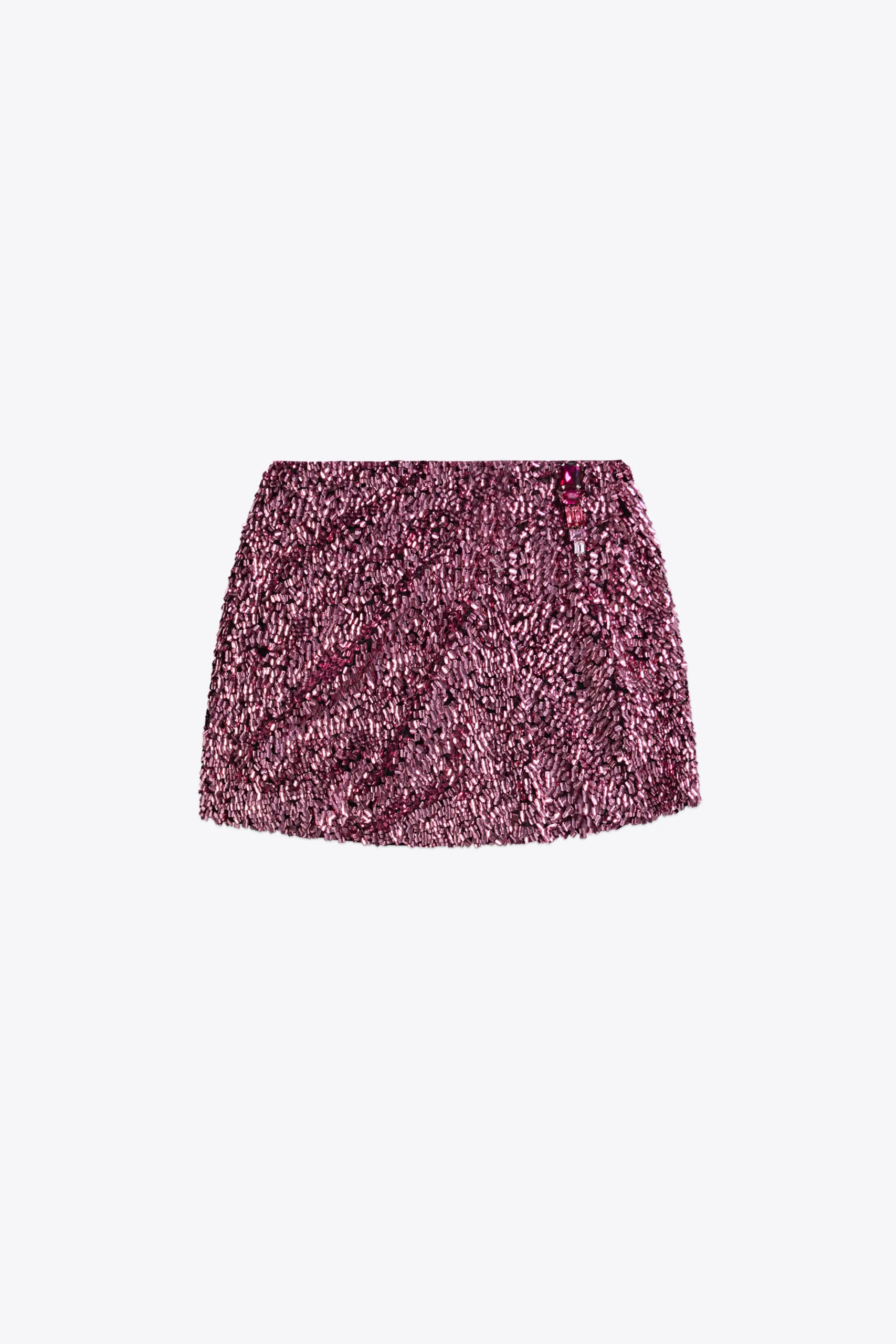 Crystal Cluster Sequin Mini Skirt