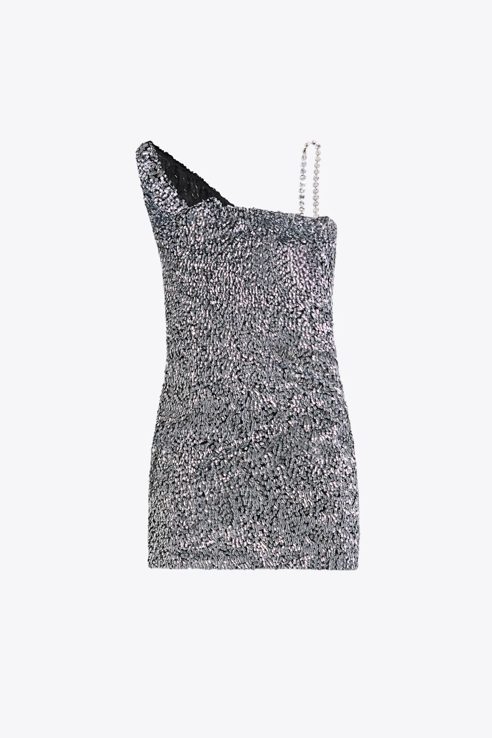 Crystal Strap Sequin Mini Dress