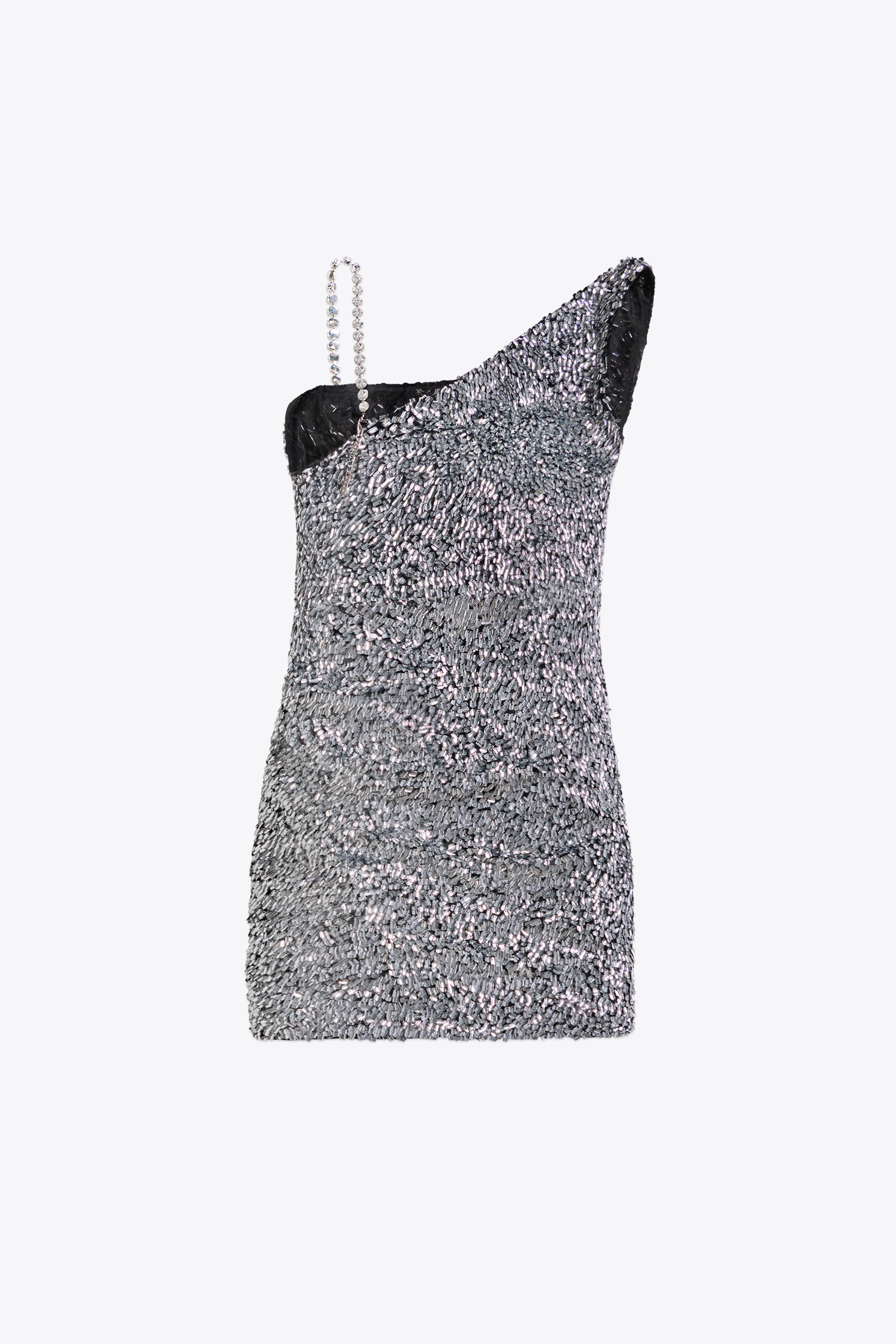 Crystal Strap Sequin Mini Dress