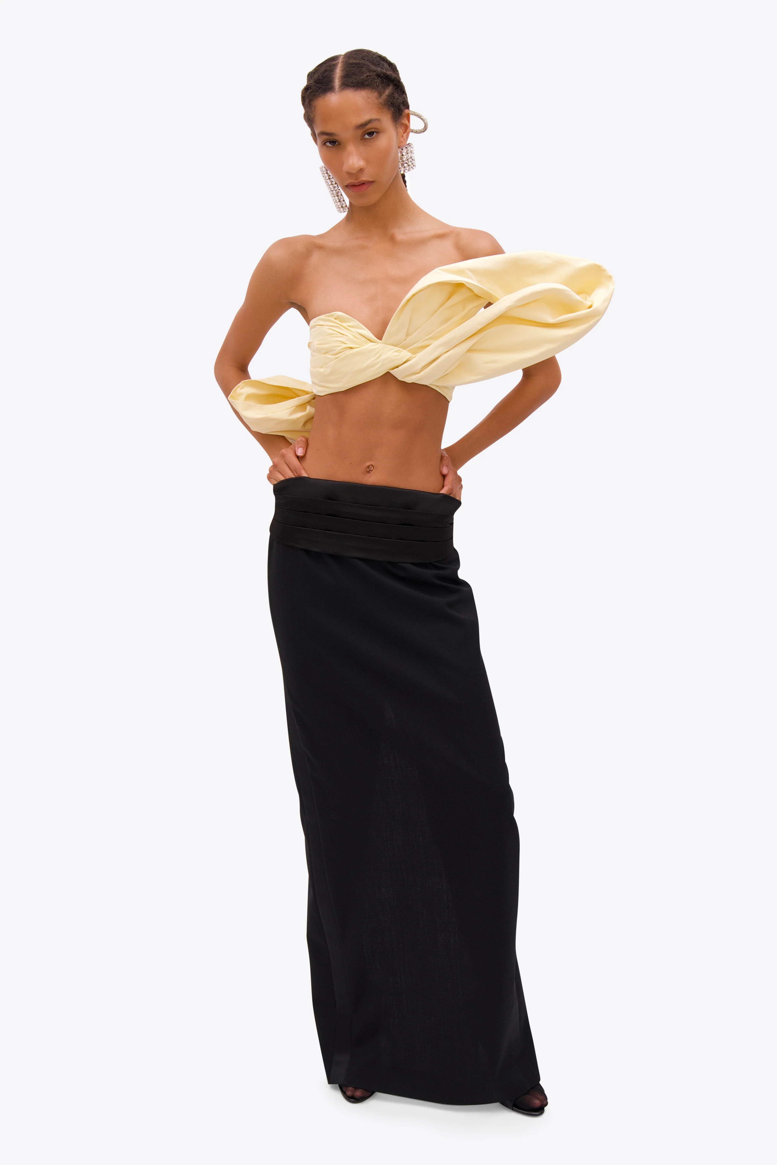Taffeta Knot Bandeau Top