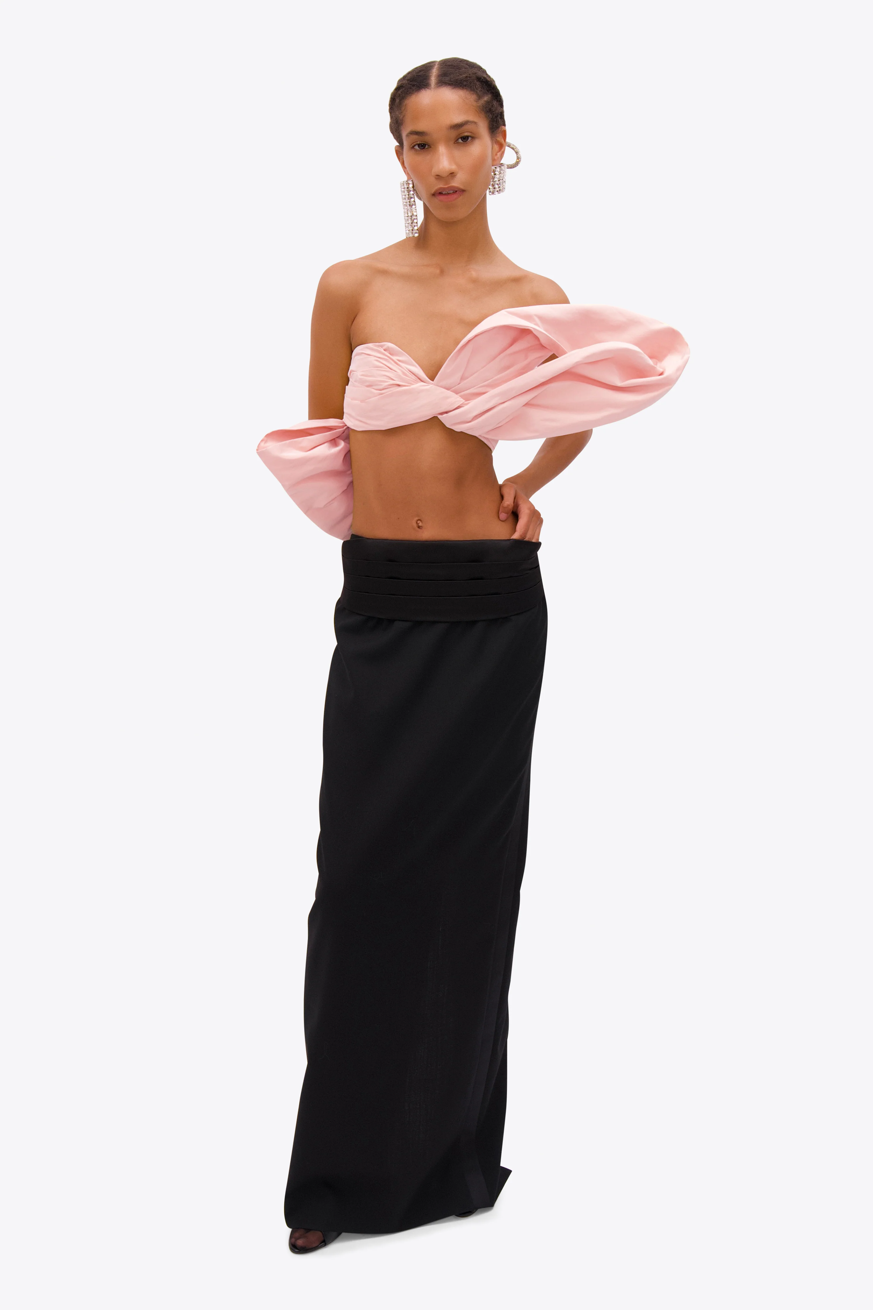 Taffeta Knot Bandeau Top