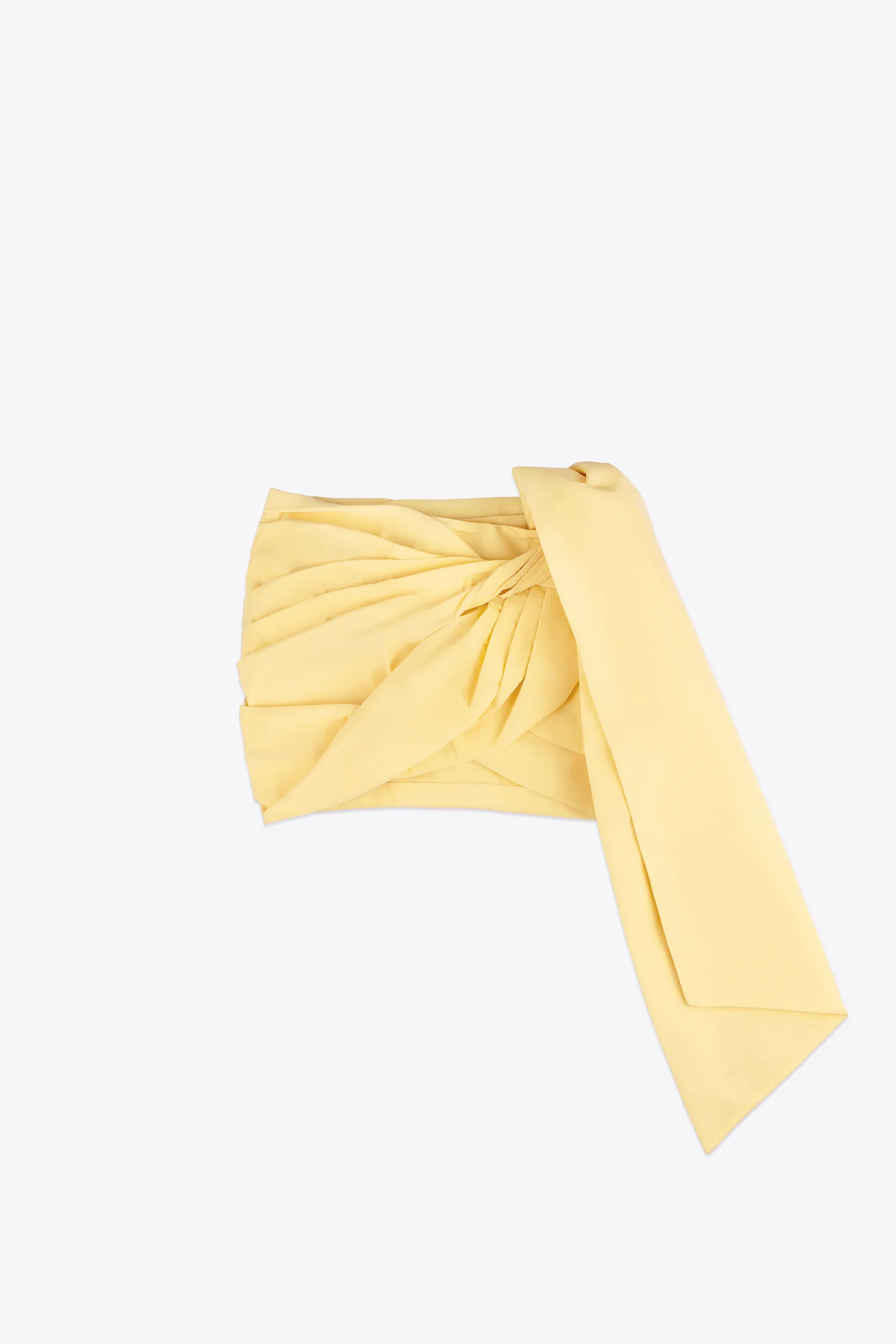 Taffeta Knot Mini Skirt