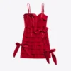 Allover Bow Bandage Mini Dress