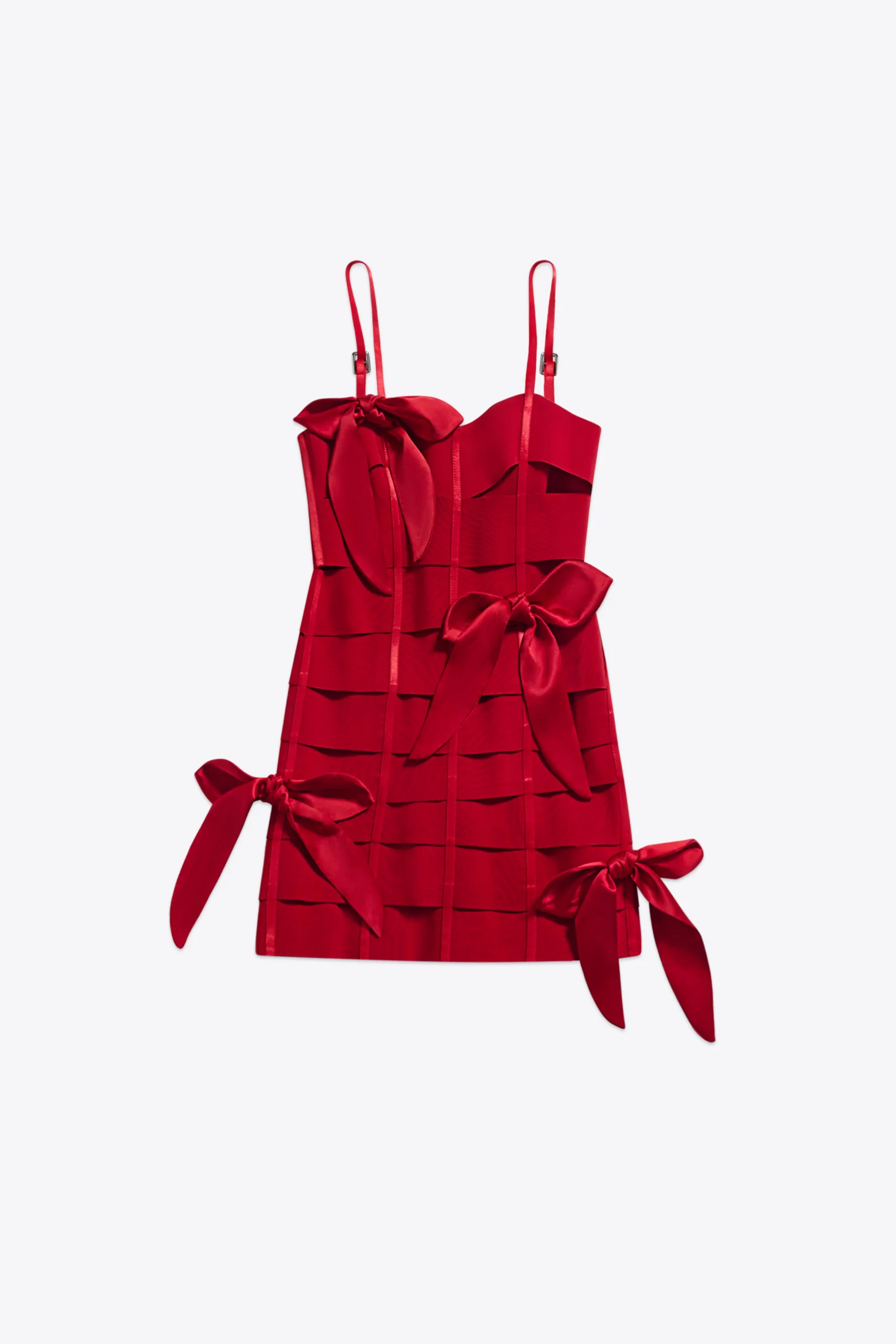 Allover Bow Bandage Mini Dress