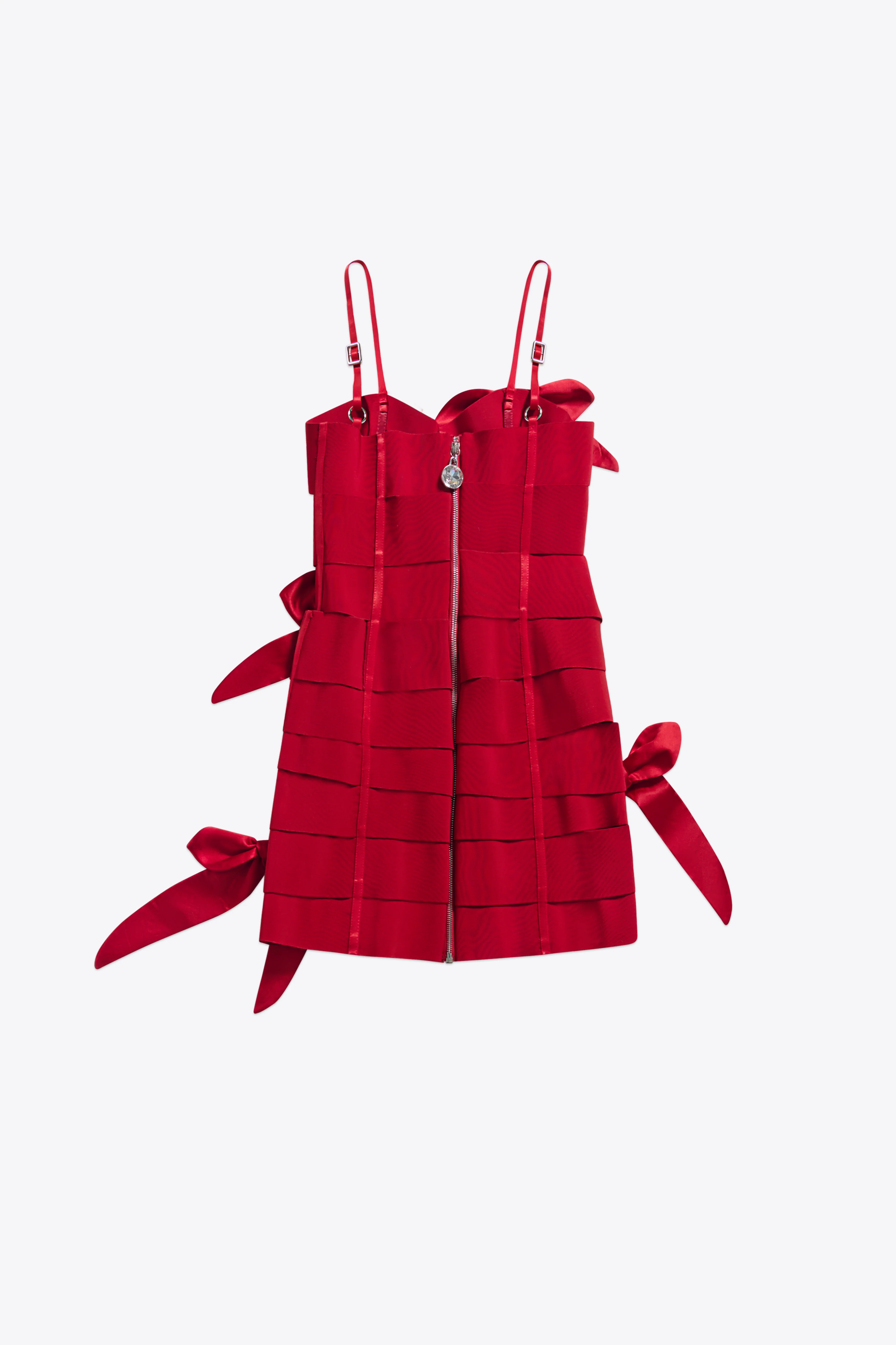 Allover Bow Bandage Mini Dress