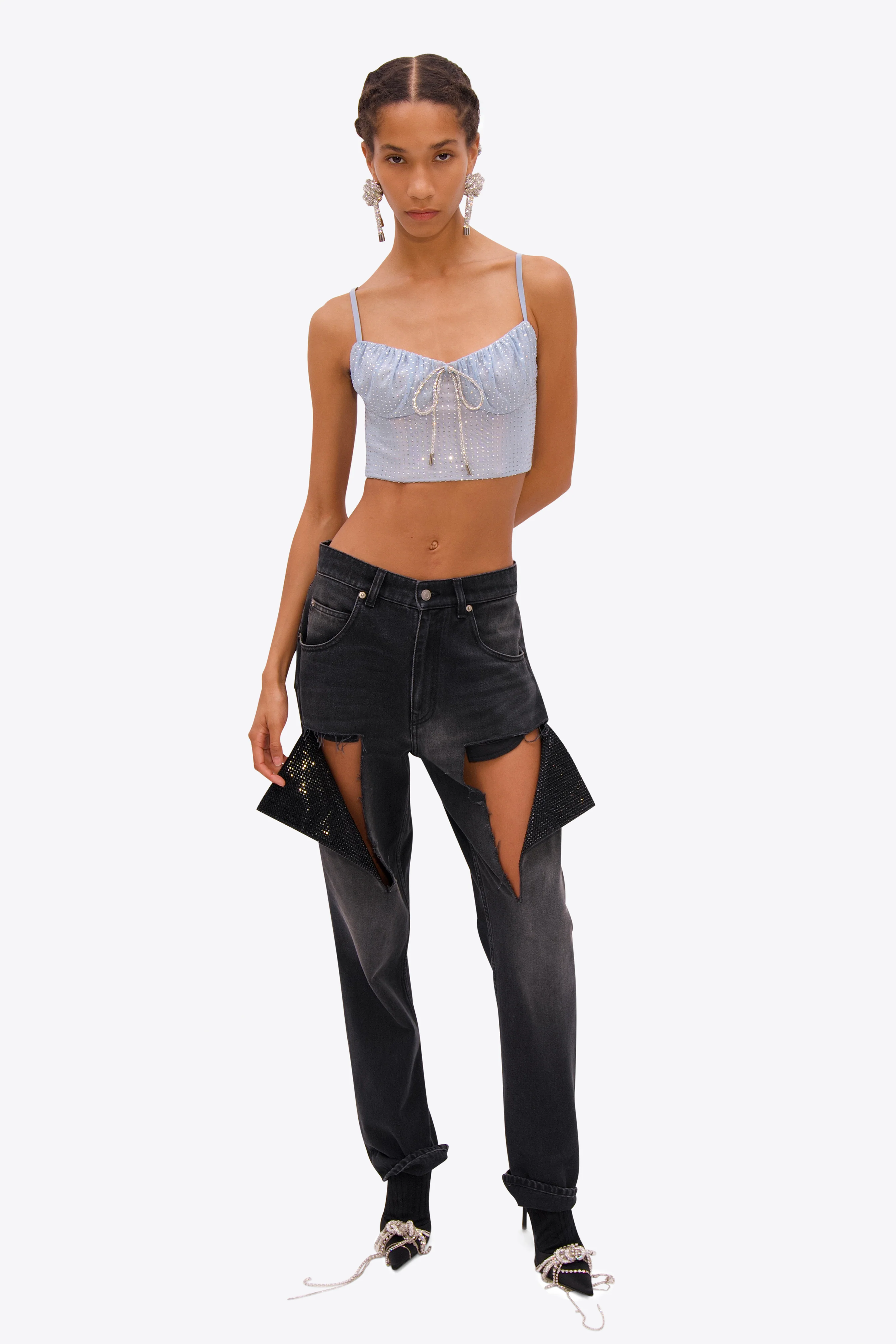 Hotfix Thigh Slash Jean