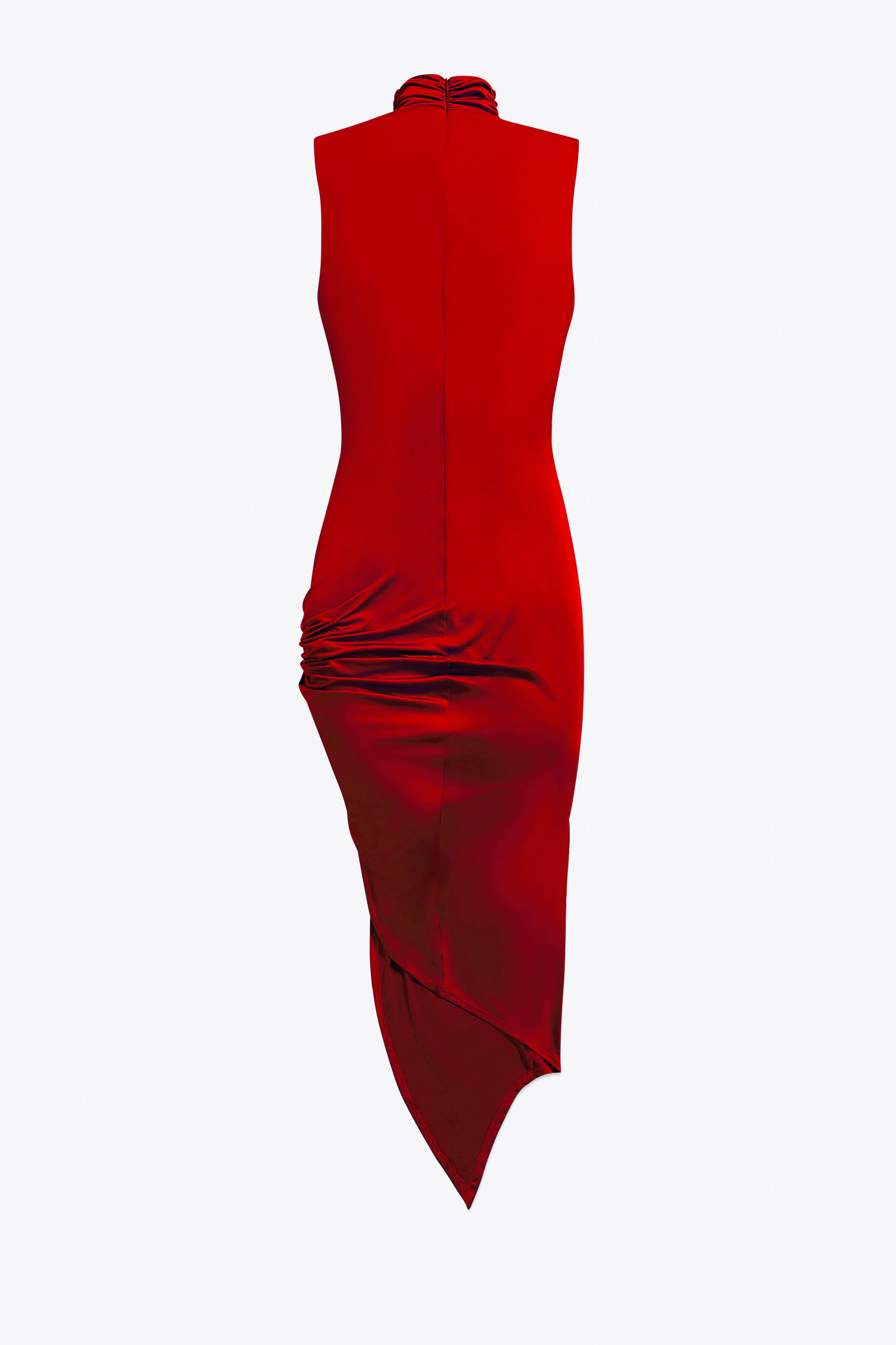 Crystal Cluster Draped Midi Dress