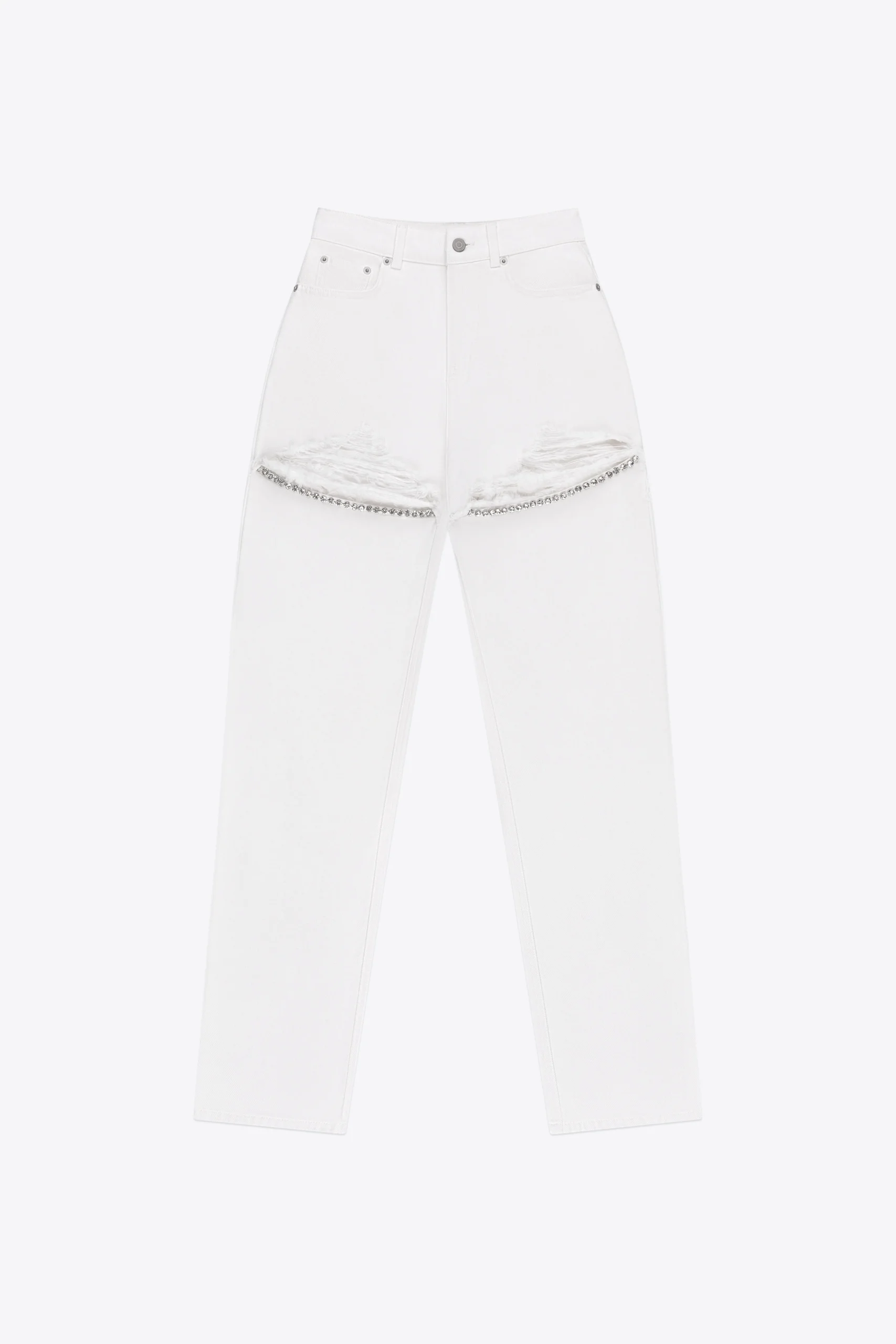 Crystal Fray Slit Jean