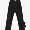 Denim Bow Straight Leg Jean