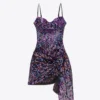 Wrapped Sequin Mini Dress