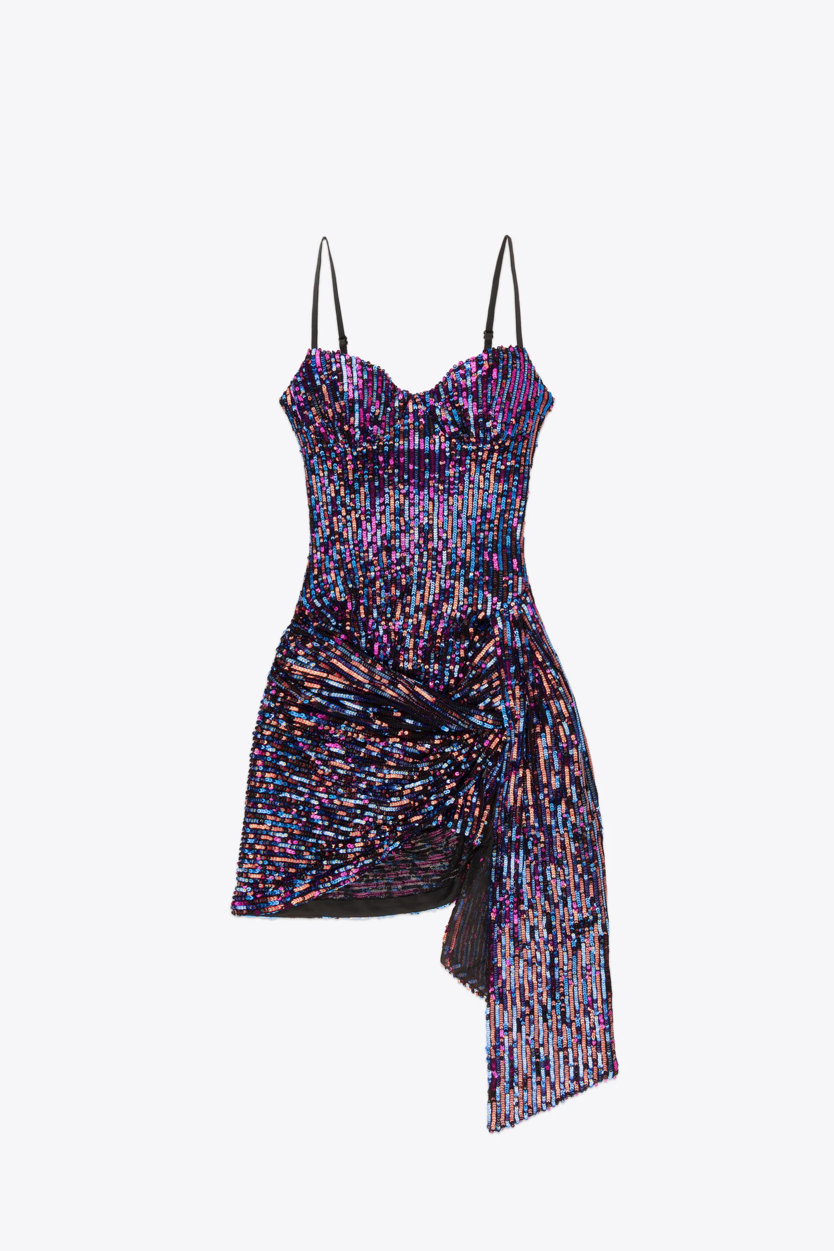 Wrapped Sequin Mini Dress